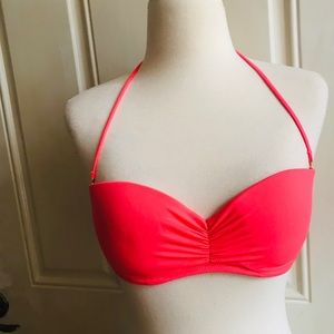 Victoria's Secret Coral bandeau bikini top 34B